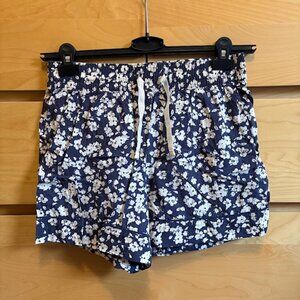 GAP BLUE & WHITE FLOWER PAJAMA SHORTS, SIZE: SMALL, GREAT CONDITION